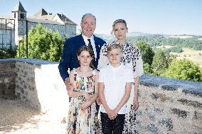 NO TABLOIDS WEB & PRINT - Princely Family of Monaco in Visit  - Mur de Barrez