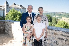 NO TABLOIDS WEB & PRINT - Princely Family of Monaco in Visit  - Mur de Barrez