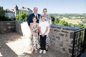 NO TABLOIDS WEB & PRINT - Princely Family of Monaco in Visit  - Mur de Barrez