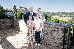 NO TABLOIDS WEB & PRINT - Princely Family of Monaco in Visit  - Mur de Barrez
