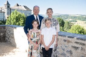 NO TABLOIDS WEB & PRINT - Princely Family of Monaco in Visit  - Mur de Barrez