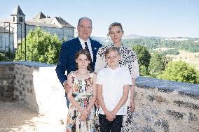 NO TABLOIDS WEB & PRINT - Princely Family of Monaco in Visit  - Mur de Barrez
