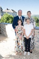 NO TABLOIDS WEB & PRINT - Princely Family of Monaco in Visit  - Mur de Barrez