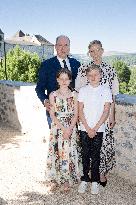 NO TABLOIDS WEB & PRINT - Princely Family of Monaco in Visit  - Mur de Barrez