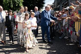 NO TABLOIDS WEB & PRINT - Princely Family of Monaco in Visit  - Mur de Barrez