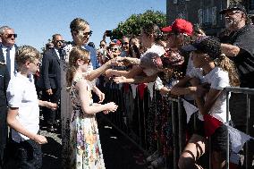 NO TABLOIDS WEB & PRINT - Princely Family of Monaco in Visit  - Mur de Barrez