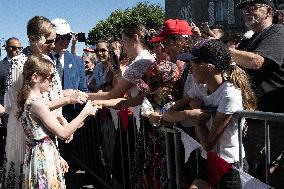 NO TABLOIDS WEB & PRINT - Princely Family of Monaco in Visit  - Mur de Barrez