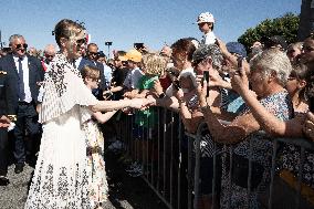 NO TABLOIDS WEB & PRINT - Princely Family of Monaco in Visit  - Mur de Barrez