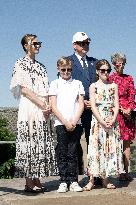 NO TABLOIDS WEB & PRINT - Princely Family of Monaco in Visit  - Mur de Barrez