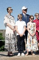 NO TABLOIDS WEB & PRINT - Princely Family of Monaco in Visit  - Mur de Barrez