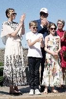 NO TABLOIDS WEB & PRINT - Princely Family of Monaco in Visit  - Mur de Barrez