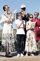 NO TABLOIDS WEB & PRINT - Princely Family of Monaco in Visit  - Mur de Barrez