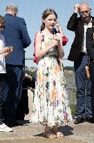 NO TABLOIDS WEB & PRINT - Princely Family of Monaco in Visit  - Mur de Barrez