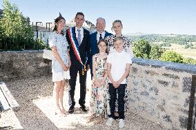 NO TABLOIDS WEB & PRINT - Princely Family of Monaco in Visit  - Mur de Barrez