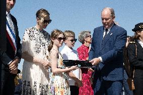 NO TABLOIDS WEB & PRINT - Princely Family of Monaco in Visit  - Mur de Barrez
