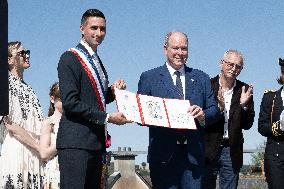 NO TABLOIDS WEB & PRINT - Princely Family of Monaco in Visit  - Mur de Barrez