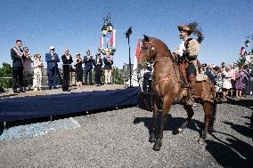 NO TABLOIDS WEB & PRINT - Princely Family of Monaco in Visit  - Mur de Barrez