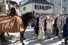 NO TABLOIDS WEB & PRINT - Princely Family of Monaco in Visit -Mur de Barrez
