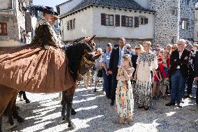 NO TABLOIDS WEB & PRINT - Princely Family of Monaco in Visit -Mur de Barrez