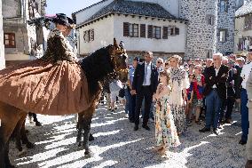 NO TABLOIDS WEB & PRINT - Princely Family of Monaco in Visit -Mur de Barrez