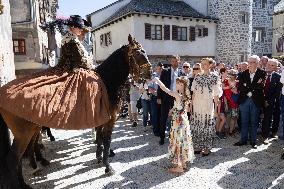 NO TABLOIDS WEB & PRINT - Princely Family of Monaco in Visit -Mur de Barrez