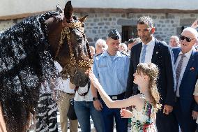 NO TABLOIDS WEB & PRINT - Princely Family of Monaco in Visit -Mur de Barrez