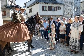 NO TABLOIDS WEB & PRINT - Princely Family of Monaco in Visit -Mur de Barrez