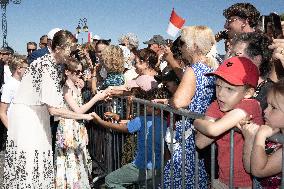 NO TABLOIDS WEB & PRINT - Princely Family of Monaco in Visit  - Mur de Barrez