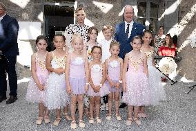 NO TABLOIDS WEB & PRINT - Princely Family of Monaco in Visit  - Mur de Barrez