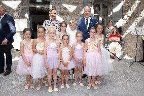 NO TABLOIDS WEB & PRINT - Princely Family of Monaco in Visit  - Mur de Barrez