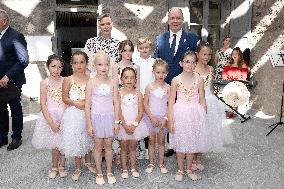 NO TABLOIDS WEB & PRINT - Princely Family of Monaco in Visit  - Mur de Barrez