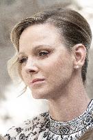 NO TABLOIDS WEB & PRINT - Princely Family of Monaco in Visit  - Mur de Barrez