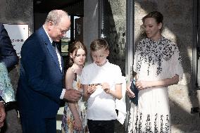 NO TABLOIDS WEB & PRINT - Princely Family of Monaco in Visit  - Mur de Barrez