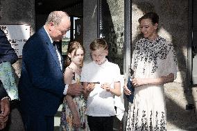 NO TABLOIDS WEB & PRINT - Princely Family of Monaco in Visit  - Mur de Barrez