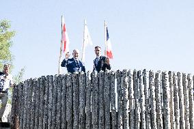 NO TABLOIDS WEB & PRINT - Princely Family of Monaco in Visit  - Mur de Barrez