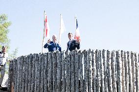 NO TABLOIDS WEB & PRINT - Princely Family of Monaco in Visit  - Mur de Barrez