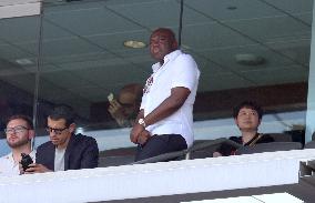Celebs At The Semi Final PSG v Real Madrid - NJ