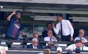 Celebs At The Semi Final PSG v Real Madrid - NJ
