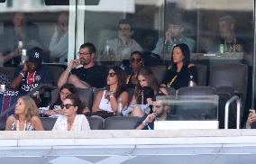 Celebs At The Semi Final PSG v Real Madrid - NJ