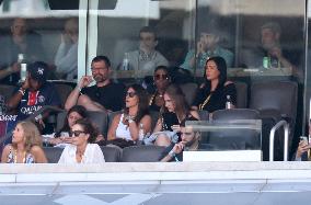 Celebs At The Semi Final PSG v Real Madrid - NJ