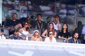 Celebs At The Semi Final PSG v Real Madrid - NJ