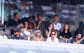Celebs At The Semi Final PSG v Real Madrid - NJ