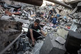 Gaza City Airstrike Damage - Gaza City