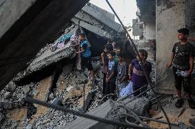Gaza City Airstrike Damage - Gaza City