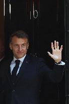 Macron and Starmer at Downing Street for UK-FR Summit - London