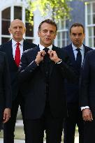 Macron and Starmer at Downing Street for UK-FR Summit - London