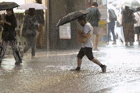 Torrential rain in Tokyo