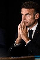 Starmer and Macron During a Visioconference With NATO Leaders - London