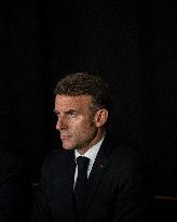 Starmer and Macron During a Visioconference With NATO Leaders - London