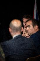 Starmer and Macron During a Visioconference With NATO Leaders - London